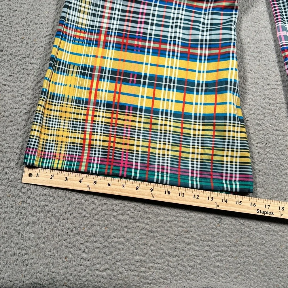 Uoozee Pants Womens 26x28.5 Multicolor Plaid Pleated High Rise Wide Leg Casual - Picture 8 of 9